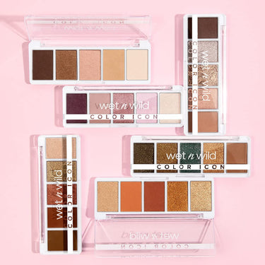 Wet n Wild Color Icon 5-Pan Palette-Camo-Flaunt, Eyeshadow Palette, 5 Richly Pigmented Colors for Everyday Makeup, Long-Lasting and Easy to Blend Formula, Camo-Flaunt Matte Finish
